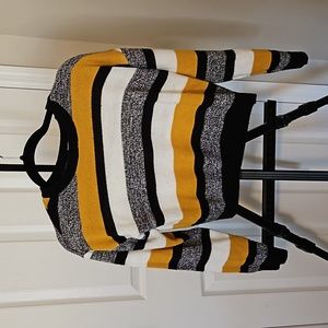 H&M Cropped Striped Knit Sweater